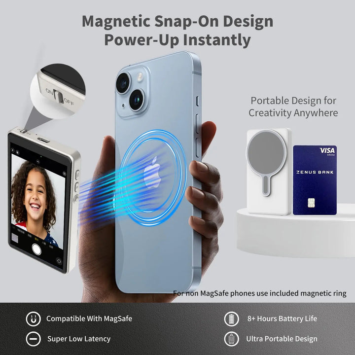 Norvo | Magnetisk Selfie Speil For Bakre Telefonkamera