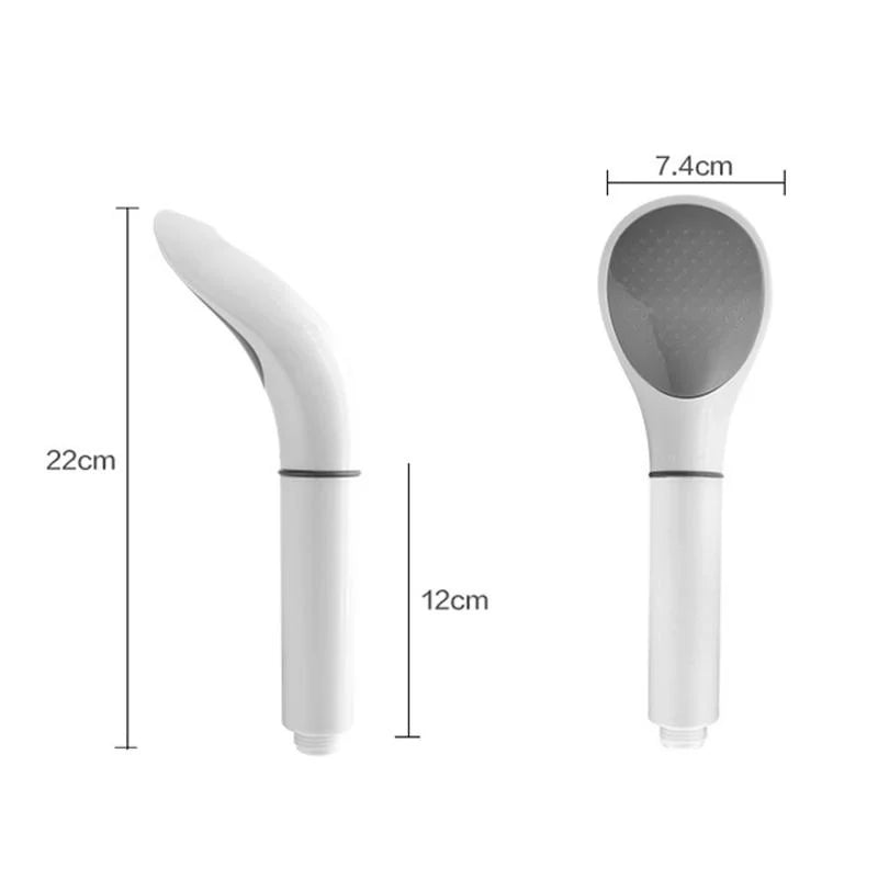 Norvo | AquaVelo Høytrykks Dusjhode med Vannbesparende Funksjon | Hvit Håndheld Dusj med Filter & Standard Tilkobling – 22×12×7.4 cm