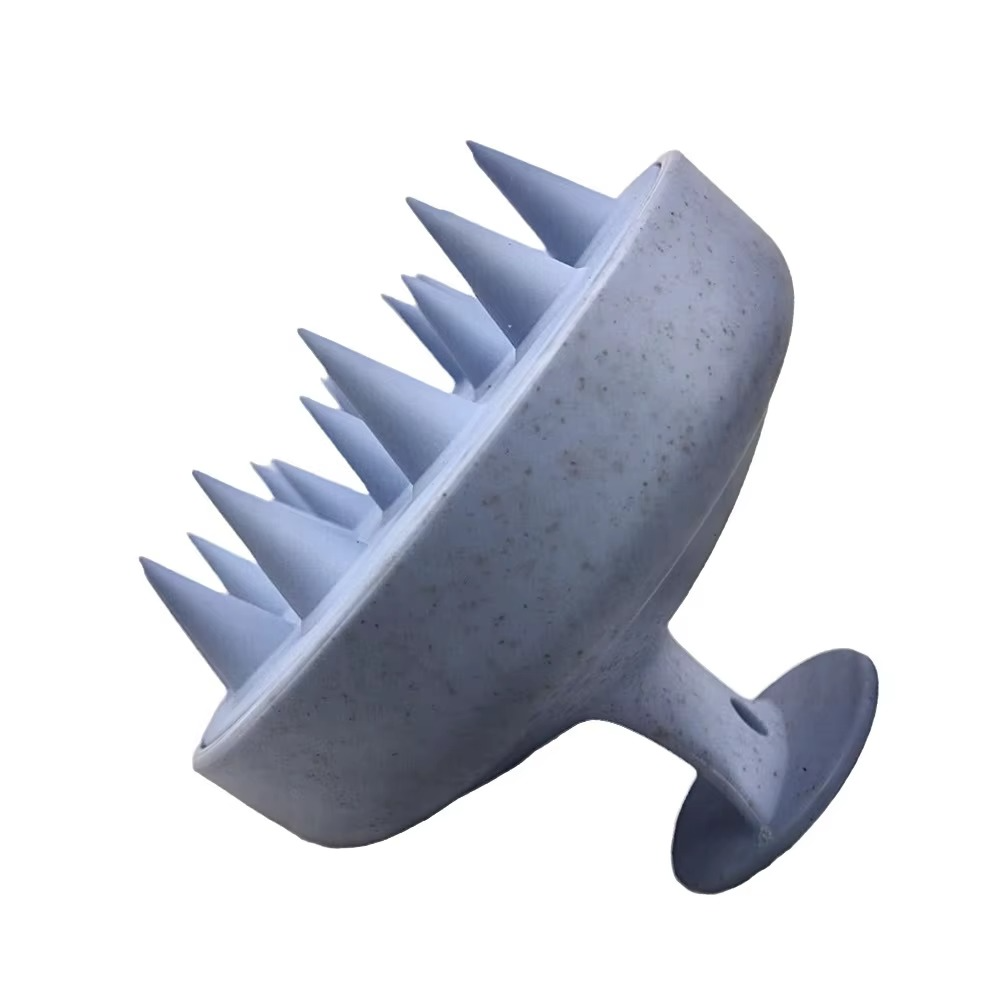 Norvo | Hvetehalm Silikon Hodebunnsmassasje Sjampo Børste med Myke Silikonbust