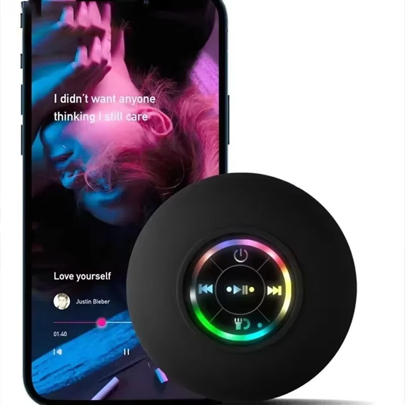 Norvo | Vanntett Bærbar Bluetooth Høyttaler med LED-Lys og Sugekop