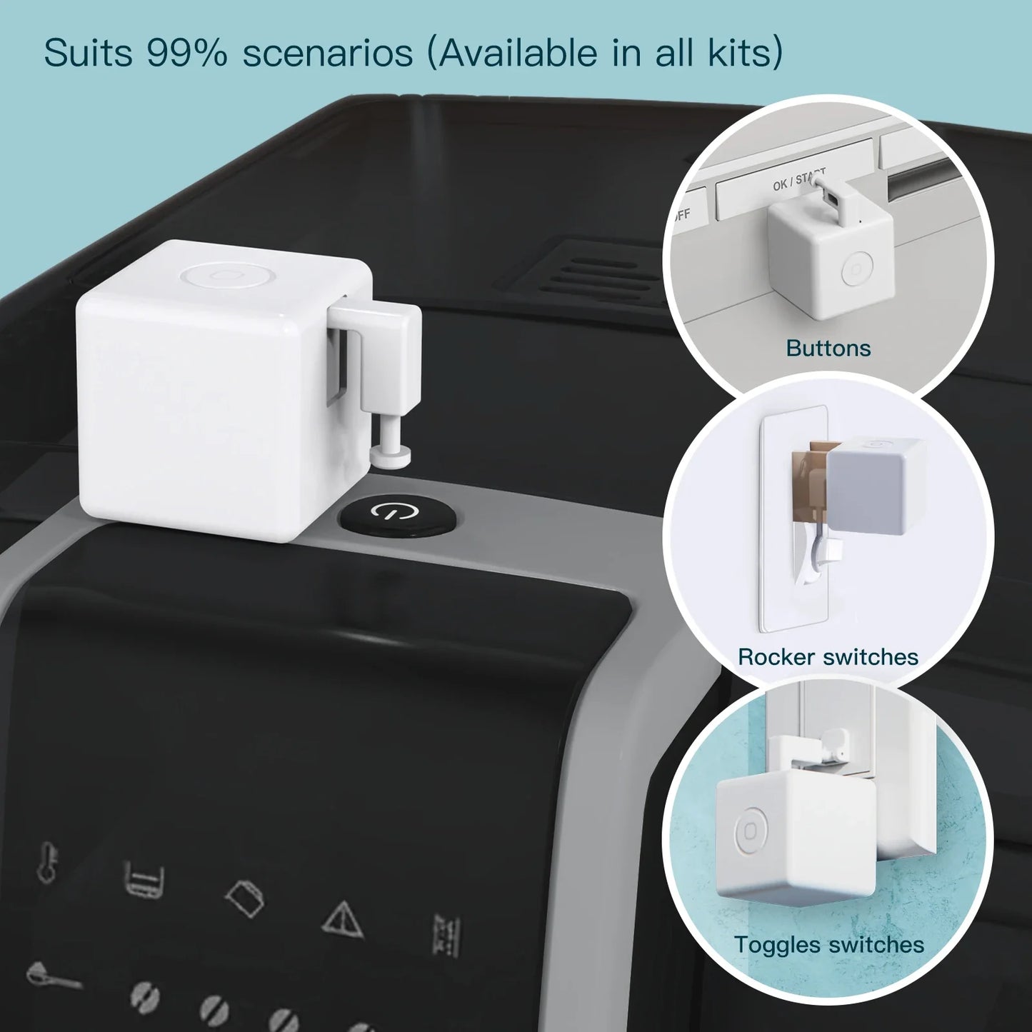 Tuya Fingerbot Knapptaster - Wifi Programmerbar Kontroll via SmartLife Google Alexa Apps
