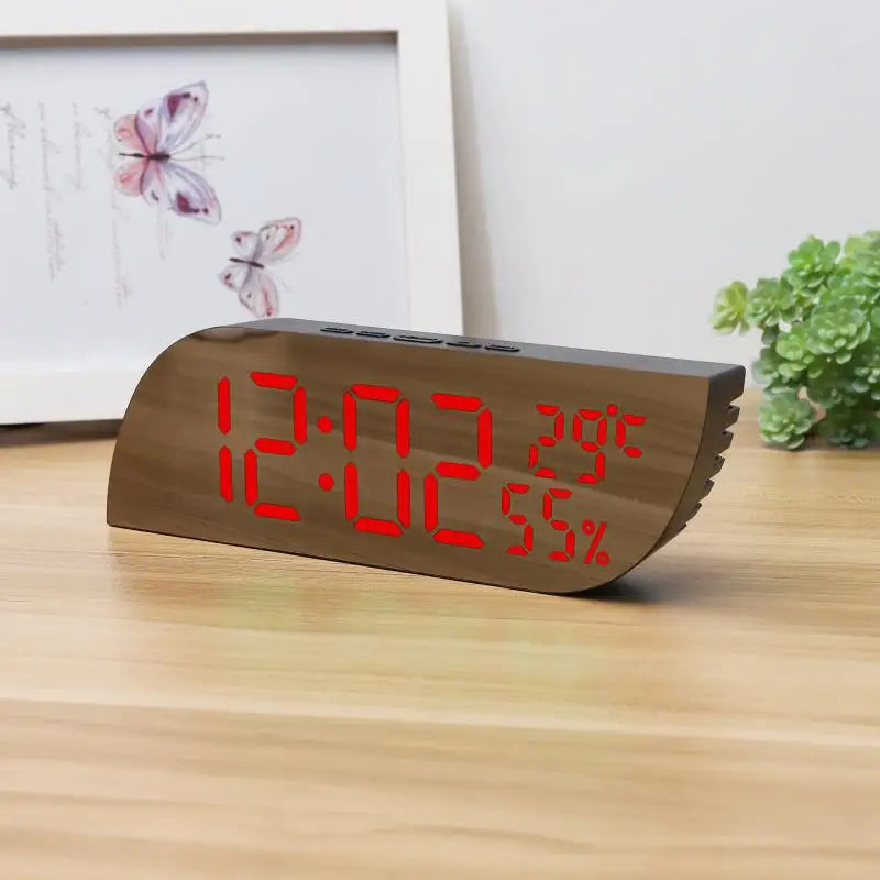 Norvo | LED Digital Vekkerklokke med Dobbelt Skjerm & Ubegrenset Snooze