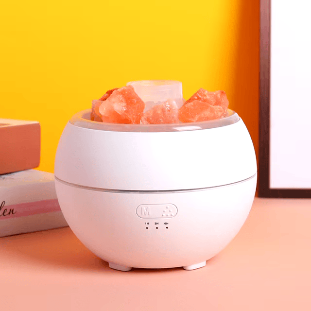 Norvo | Saltlampe Diffuser - 3-i-1 Essensiell Olje Diffuser, Himalaya Saltlampe & Luftfukter