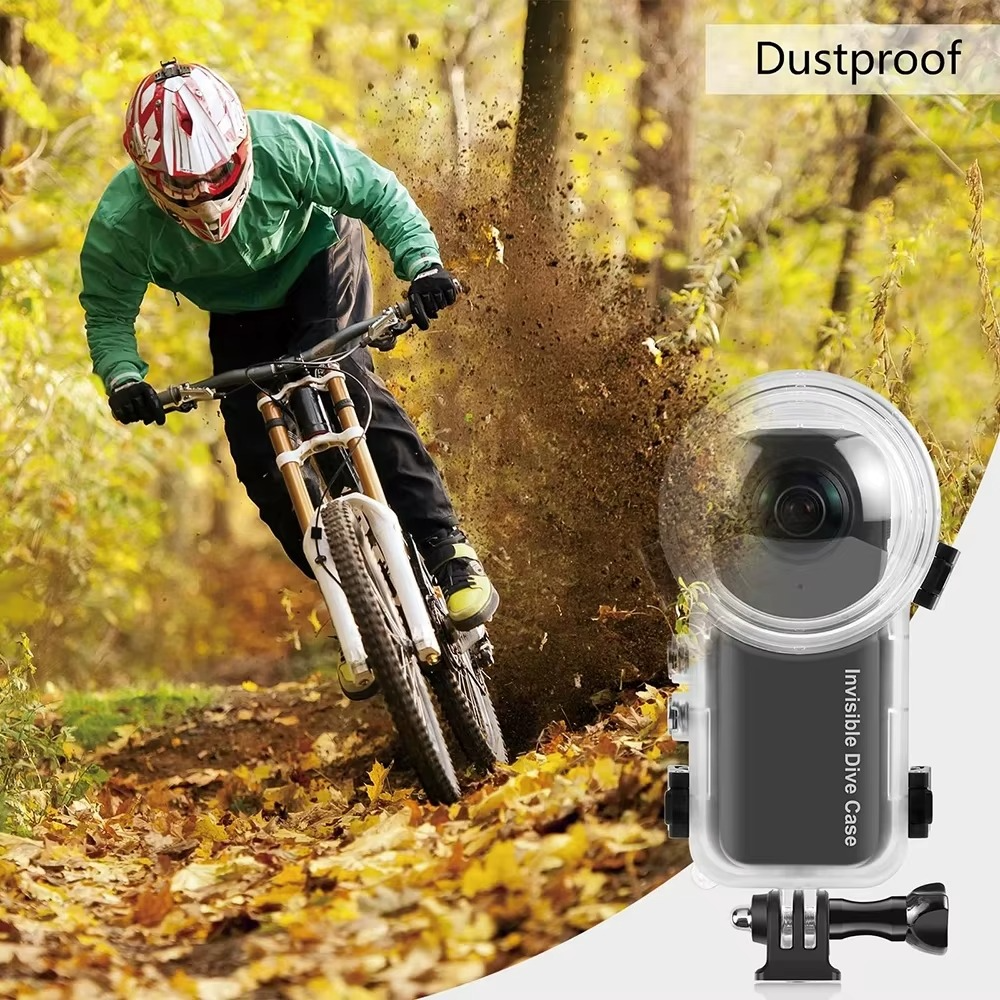 Norvo | Usynlig Vanntett Dykkekasse for Insta360 X3 - 50 meter Undervannshus Skal