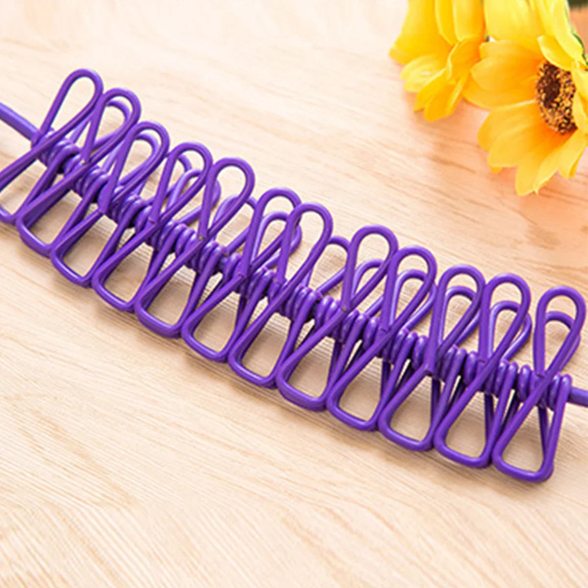 Norvo | Vindbestandig Antiskli Elastisk Multi-Klips Reisetørkeline