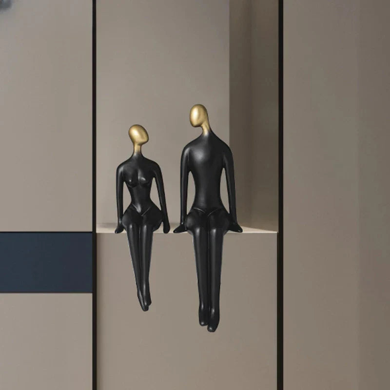 Norvo Decor Abstrakte Par Figuriner Minimalisme Innredning Tilbehør TV-Skap Ornamenter Stue Dekor Gaver