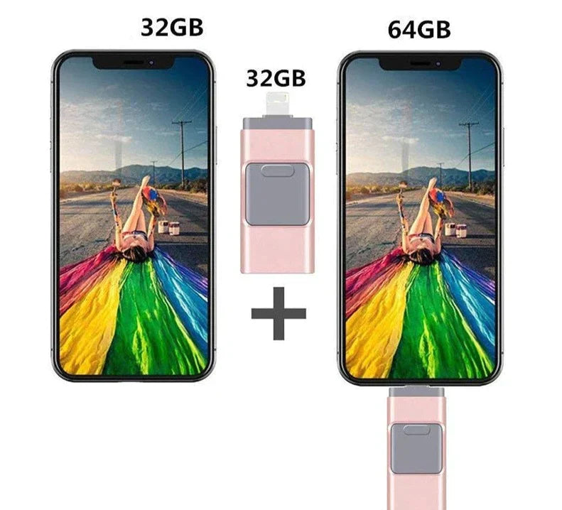 Norvo | DataFlex 4-i-1 Minnepinne – USB-lagring for telefon, nettbrett og PC