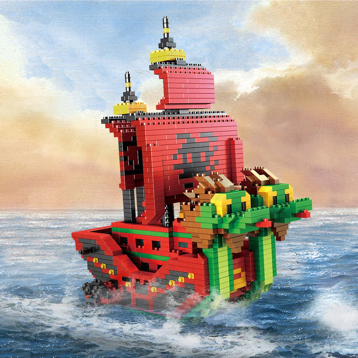 Norvo | DIY Navigasjon Skip Byggekonstruksjoner Leketøy, Piratskip Dekorasjon Utdanningsleketøy, Gaver til Gutter og Jenter