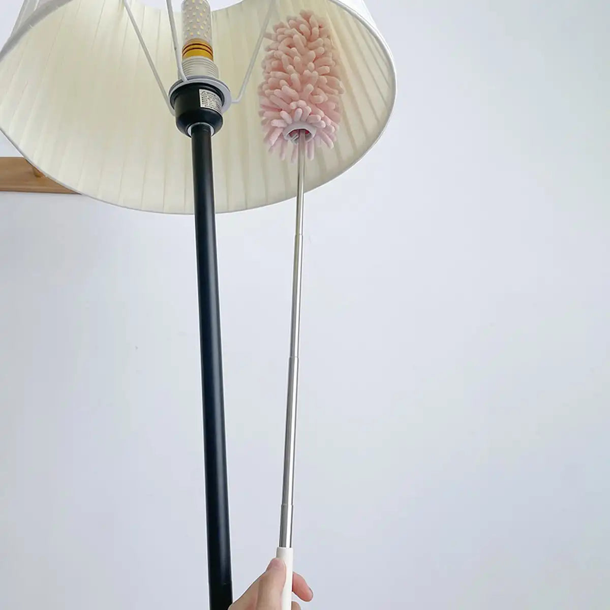 Norvo | DUSTELLA Teleskopisk Støvklut | Utvidbar opptil 80 cm | Mikrofiber Chenille & Rustfritt Stål Håndtak – For Tak, Møbler & Hjørner