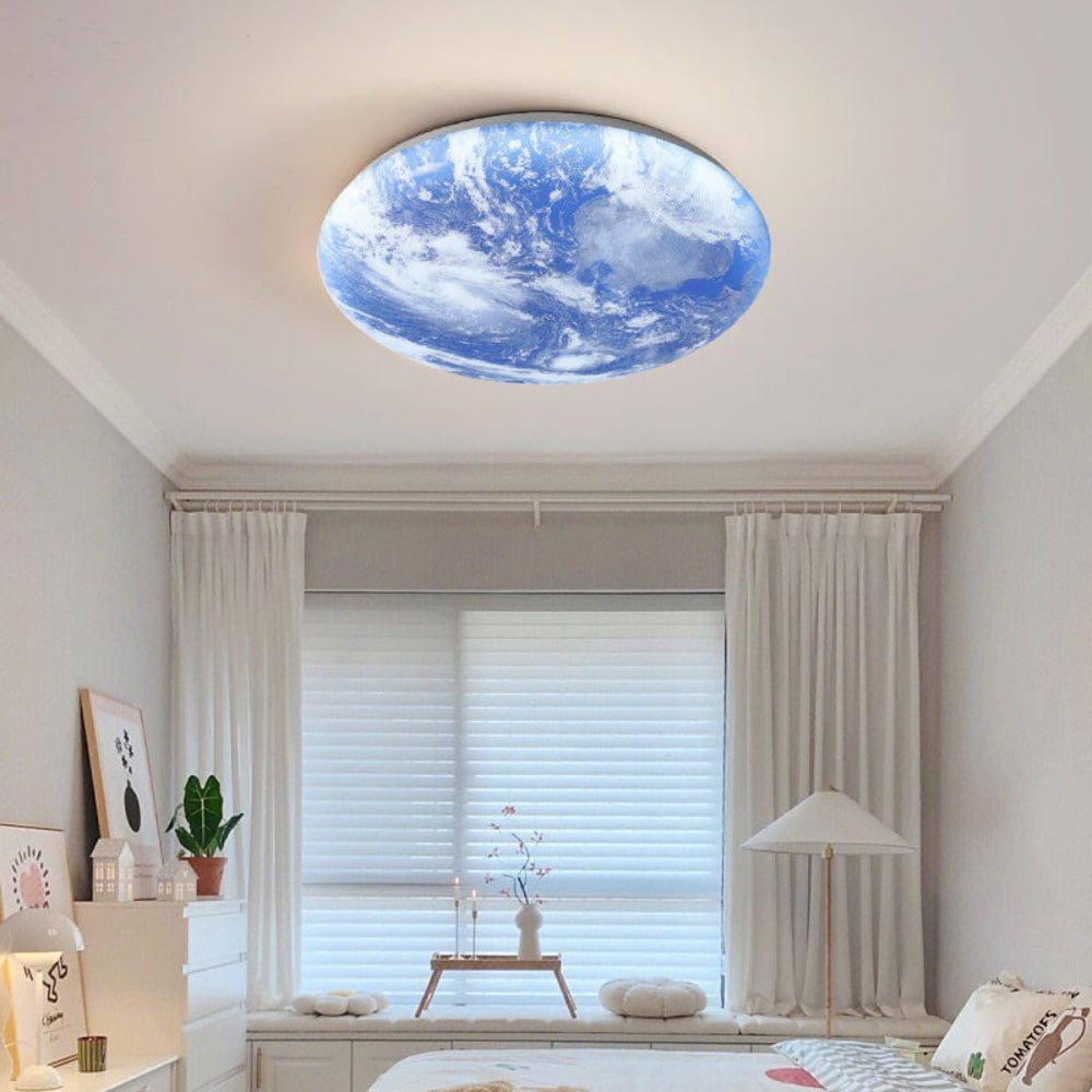 Norvo | Moderne måne-inspirert LED taklampe – myk ambient flush mount