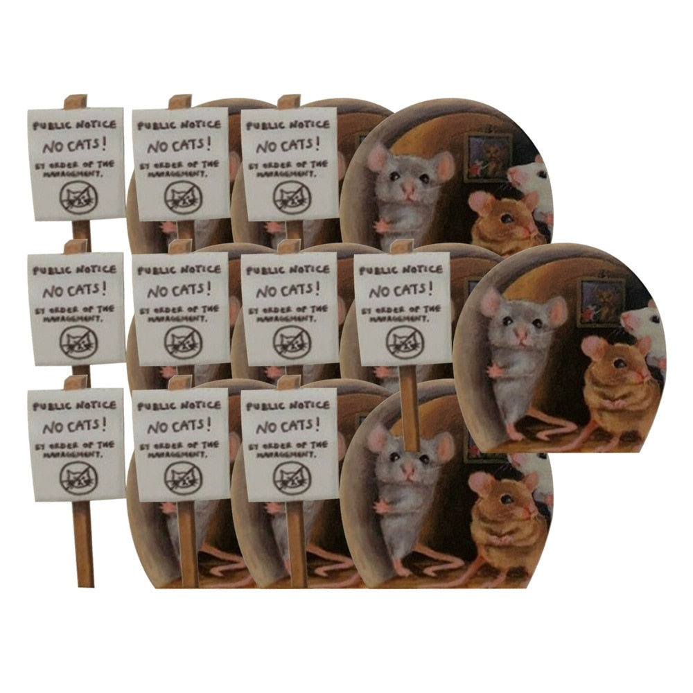 Norvo | 3D Mus Hål Morsomme Vegg Klistremerker