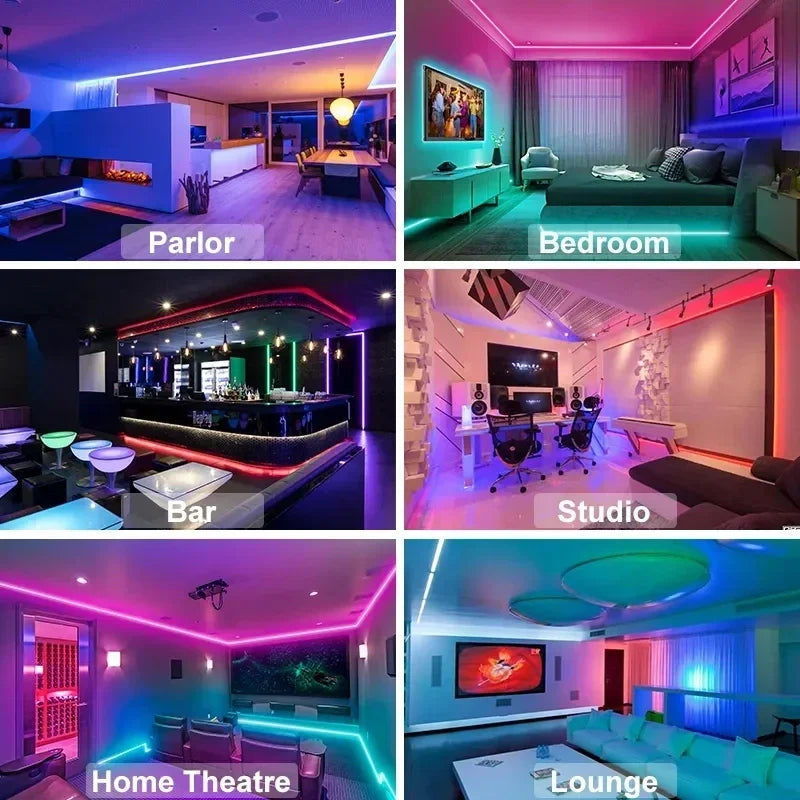 Norvo | USB RGB LED Strip Lyskilder med Appkontroll for Rom & TV Bakgrunnsbelysning Dekor