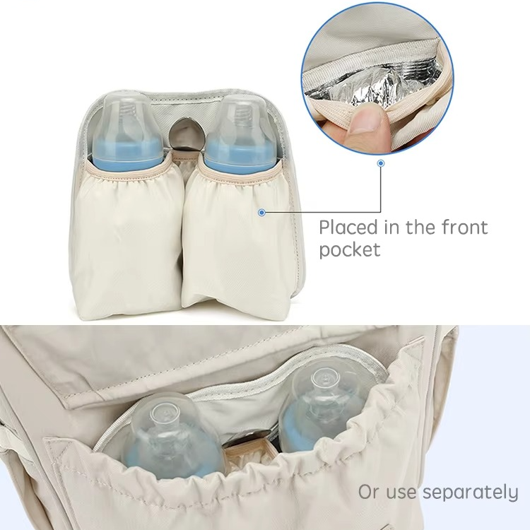 Norvo | Babybleie Ryggsekk med Barnevognkroker, Vanntett Reise Maternitetsveske for Hverdagsnødvendigheter