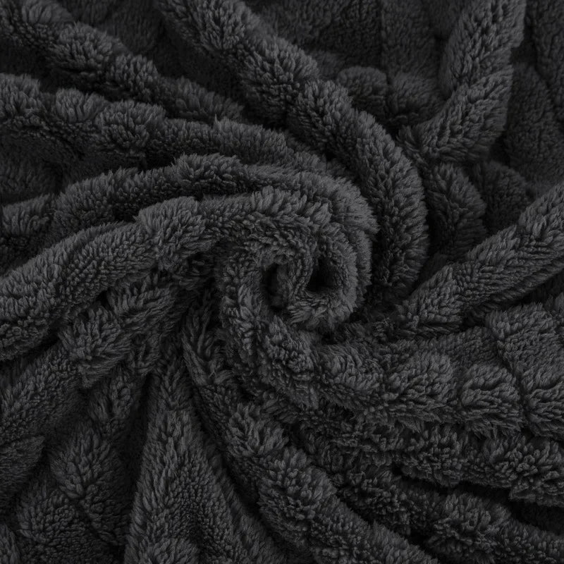 Norvo | Jacquard Fleece Teppe CozyWeave | Enkelt Lag & Dobbeltsidig | Myk Tafu & Shu Bomull Fleece | For Høst & Vinter