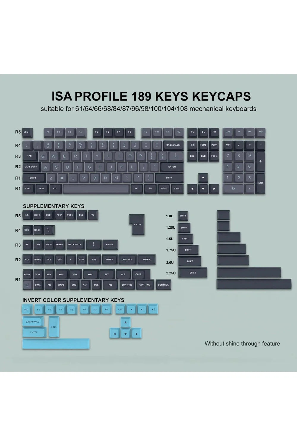 Isa Keycaps Lila Hvite ISA Keycaps – Norvo.no