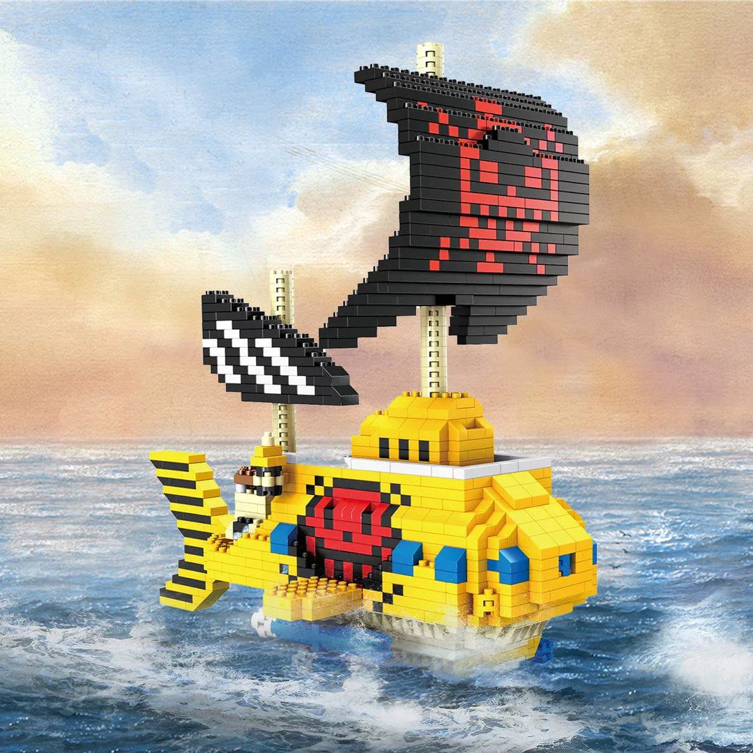 Norvo | DIY Navigasjon Skip Byggekonstruksjoner Leketøy, Piratskip Dekorasjon Utdanningsleketøy, Gaver til Gutter og Jenter