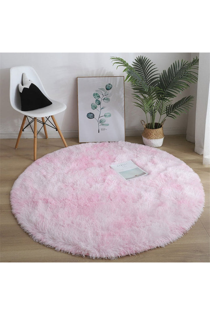 Myk Fluffy Rund Teppe