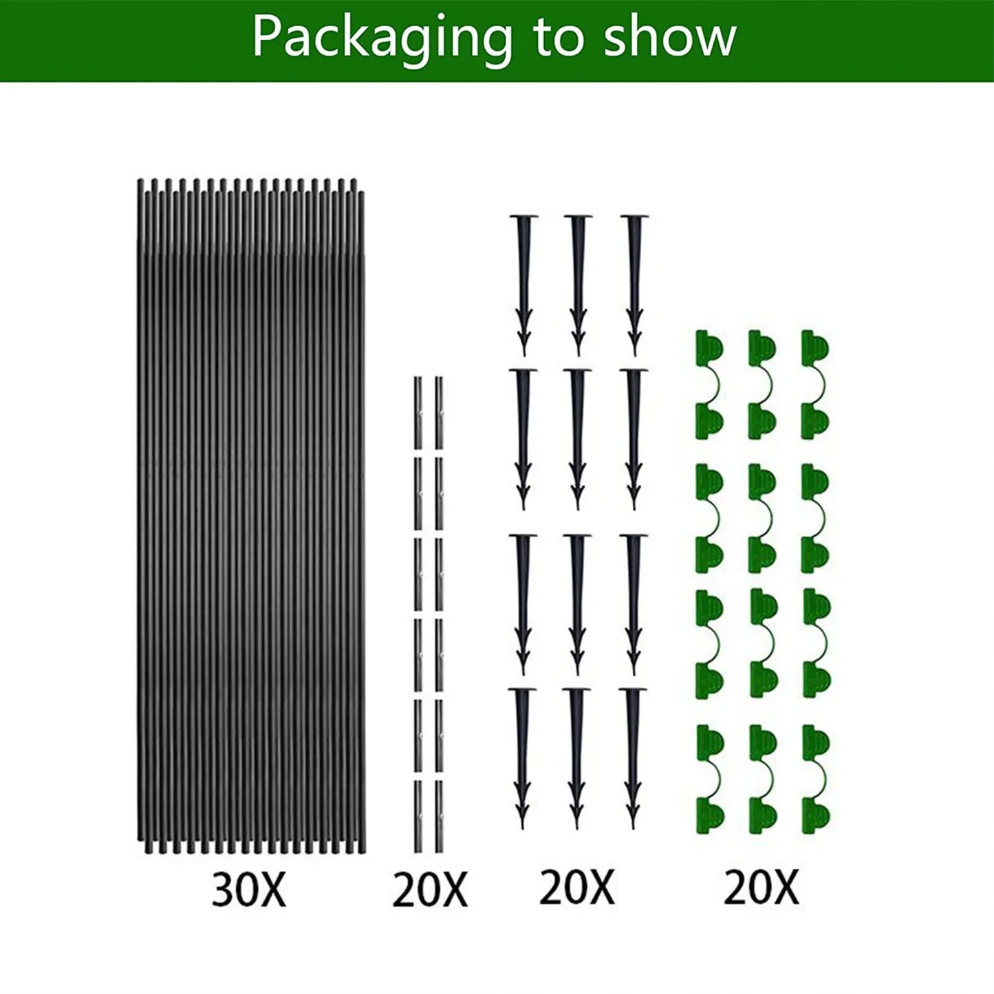 Norvo | Plantura FlexGrow Hagebue Sett laget av fiberglass | DIY Plante tunnel for hevede bed & kalde rammer | Rustfri & Gjenbrukbar | Inkludert koblinger