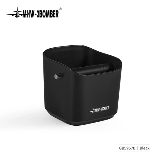 Norvo | 0.9–1.2 l Espresso knock box, avtakbar knock bar og sklisikker base, firkantet kafferester avfall, barista desktop tilbehør