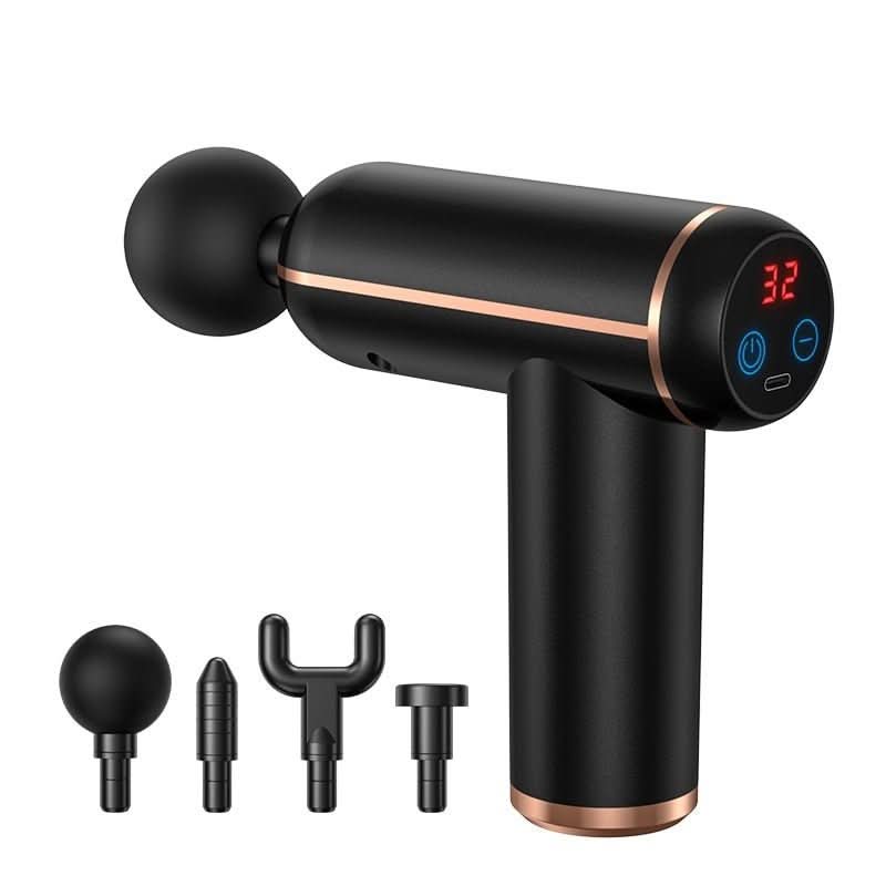 Norvo | Bærbar massasjevibrator med 4 vedlegg for effektiv muskelregenerering