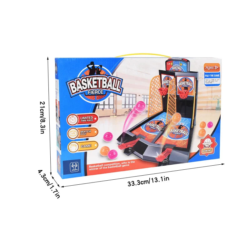 Interaktivt To-Spiller Finger Basketball Spill - Morsom Bord Ejection Leketøy for Barn, Utdannende Sportsutfordring for Gutter