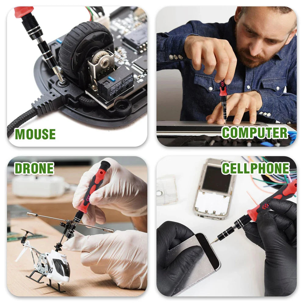 Norvo | 115-i-1 Presisjons Skrutrekkersett med Magnetiske Reparasjonsverktøy – ProFix