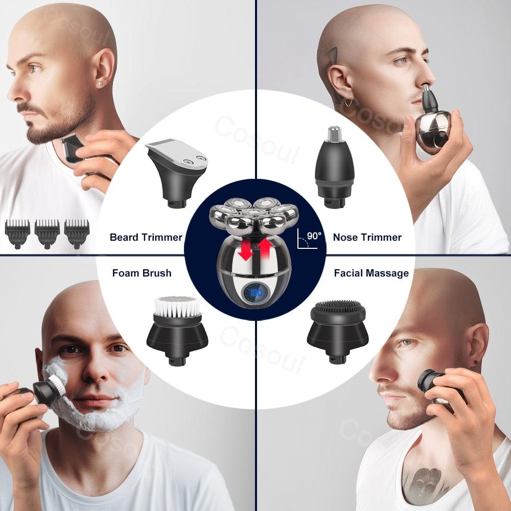 7 elektriske barbermaskiner med flytende hode