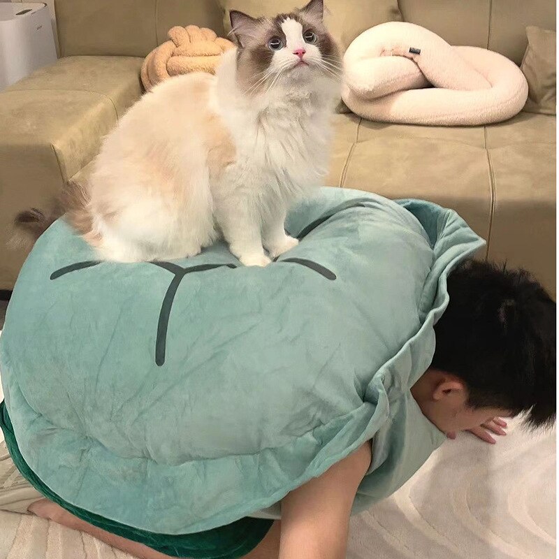 Norvo | Stor Skilpadde Skall Plush Myk Pute