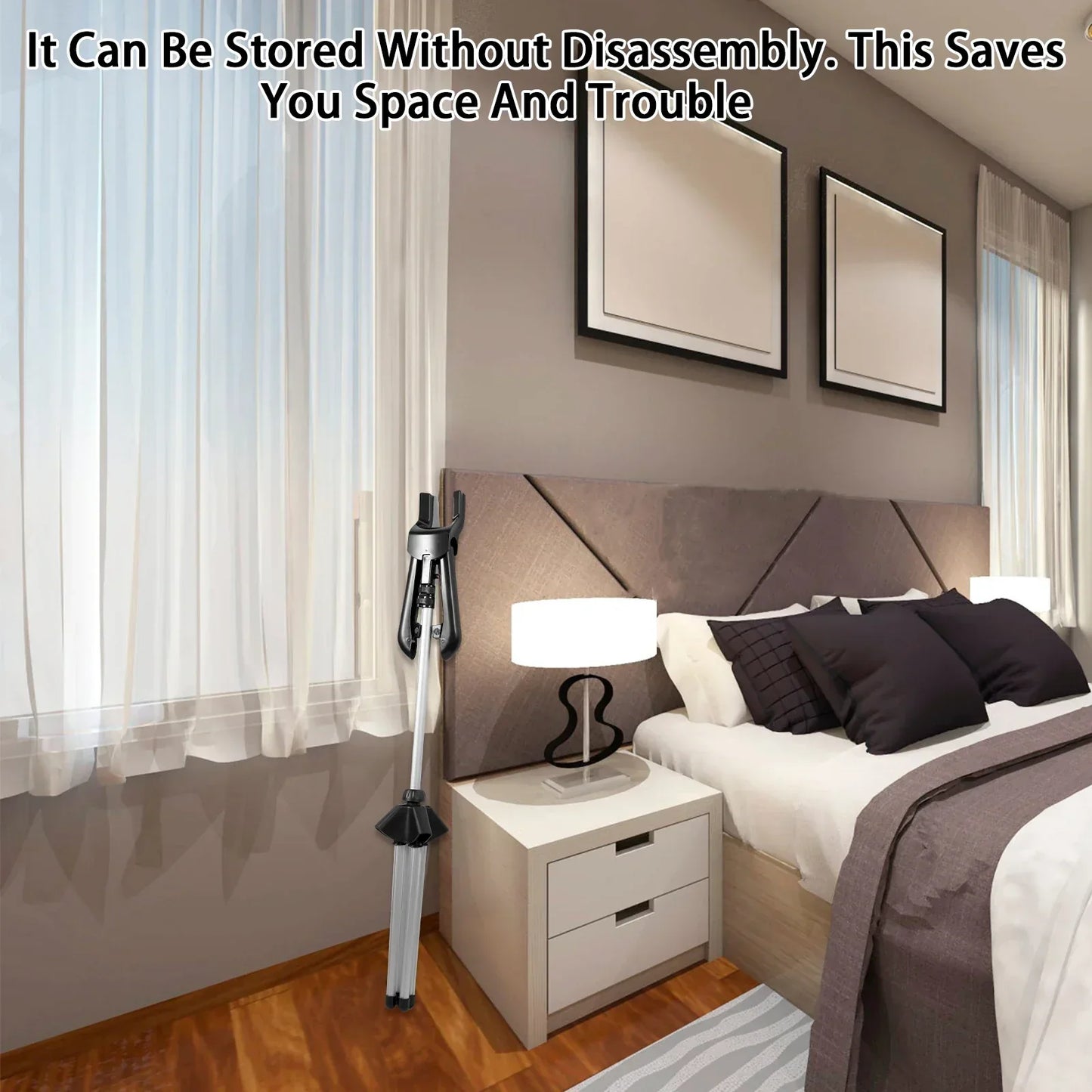 Norvo | Justerbar teleskopisk dampstativ for klær – Sammenleggbar og bærbar