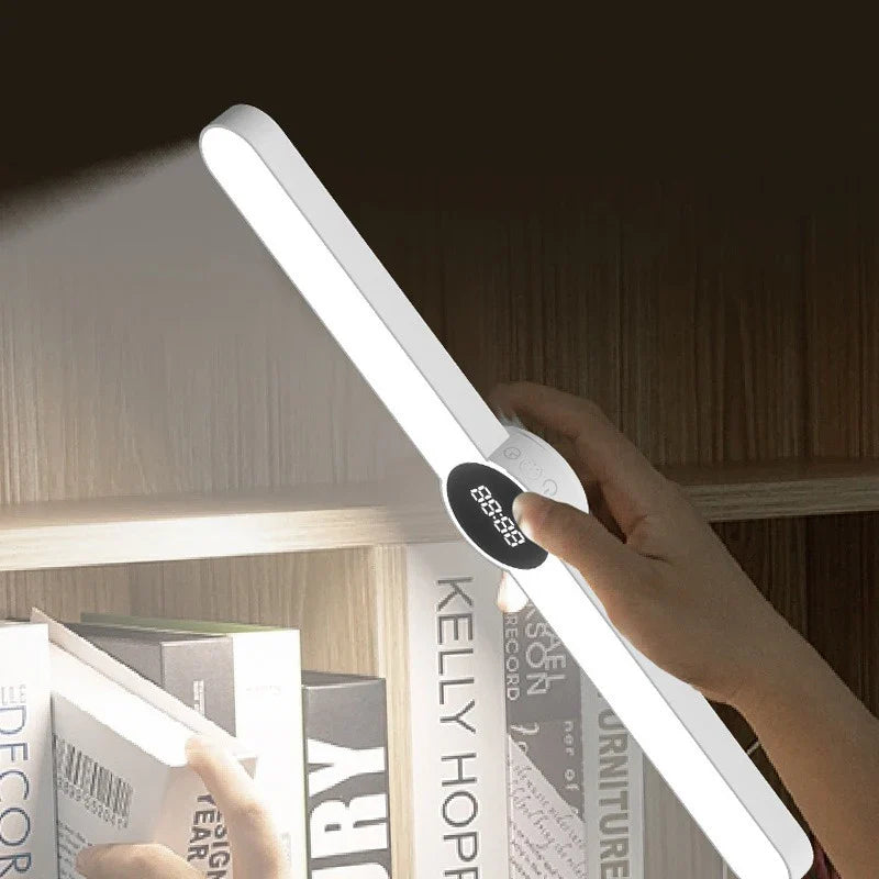 Norvo | LED Skrivebord Lampe ClarioMag | Med Klokke & Alarm | Magnetisk & USB Oppladbar | Trinnløst Dimmbar | 35 cm