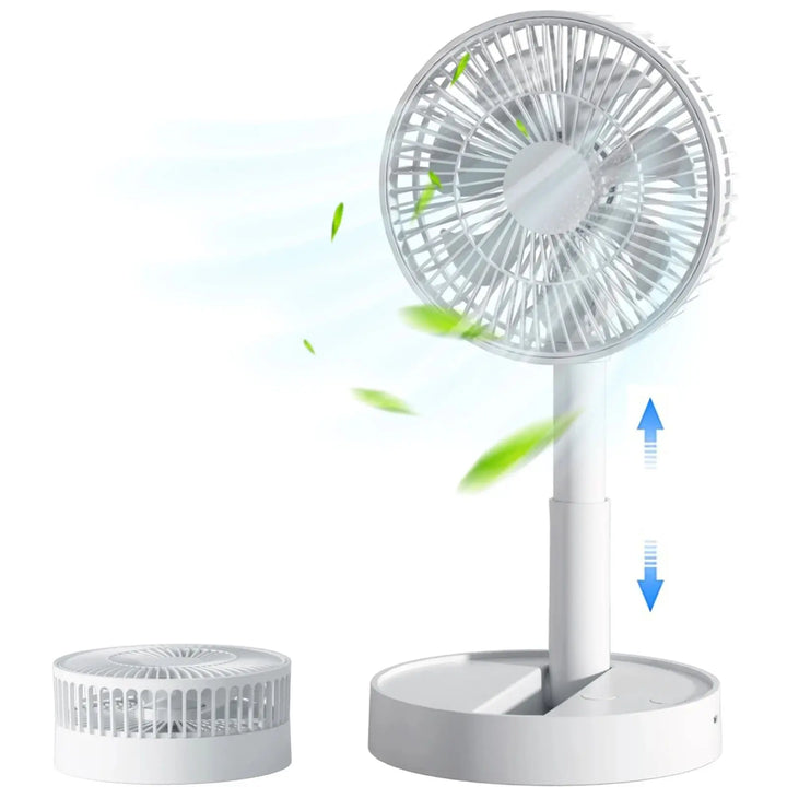 Norvo | Falt vifte AeroFold | 4-trinns USB-vifte med timer | Kompakt & Stillegående | For innendørs & utendørs