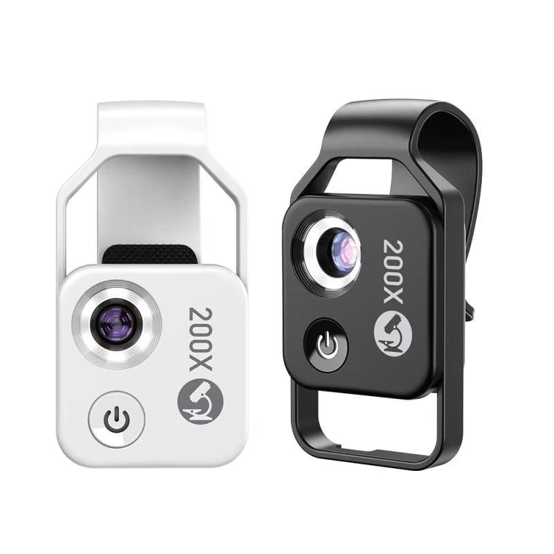 Norvo | 200X Zoom Profesjonell Mikroskop Linse for Smarttelefoner med Klype