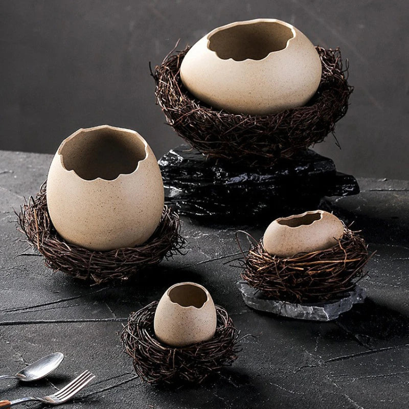 Norvo | Kreativ Keramisk Fuglerede Eggshell Skål
