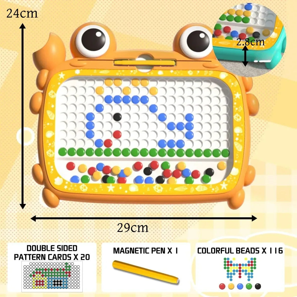 Norvo | Lærende Krabbe DIY Mosaikkpuslespill Brett