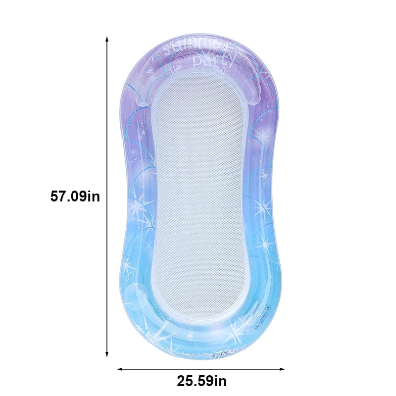 Norvo | AquaLiva Oppblåsbar Svømmelytter Rooxin | Ergonomisk Svømmehimmelseng med Mesh & Armlener | For Basseng, Innsjø & Strand