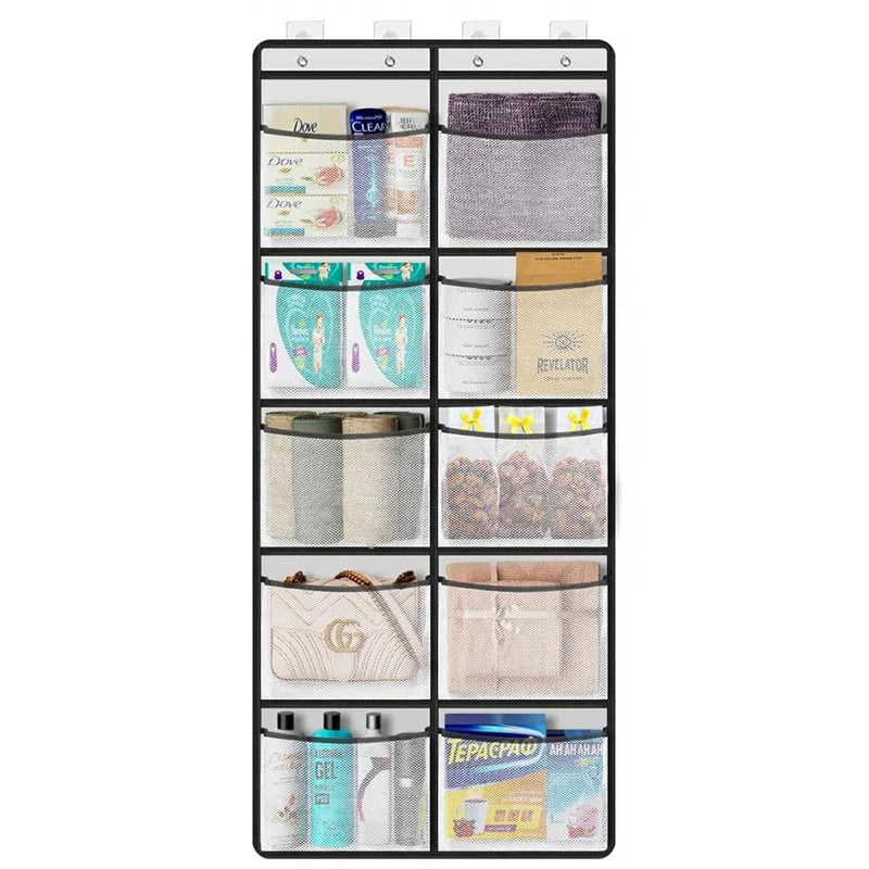 Norvo | Dørhängende Organisator Storiva PocketMax | Med 5 Store Rom | Hengende Hylle for Dør & Skap | Grå | Plassbesparende Oppbevaring