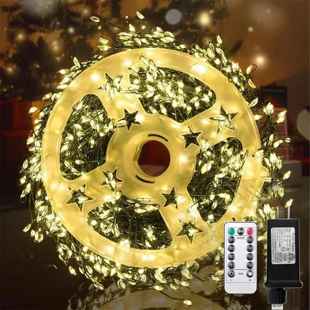 Norvo | LED Fyrverkeri Lysstreng Ignisia | Med Fjernkontroll | 30–75 m | 900–2000 LEDer | IP65 Vanntett | For Jul, Halloween & Fester