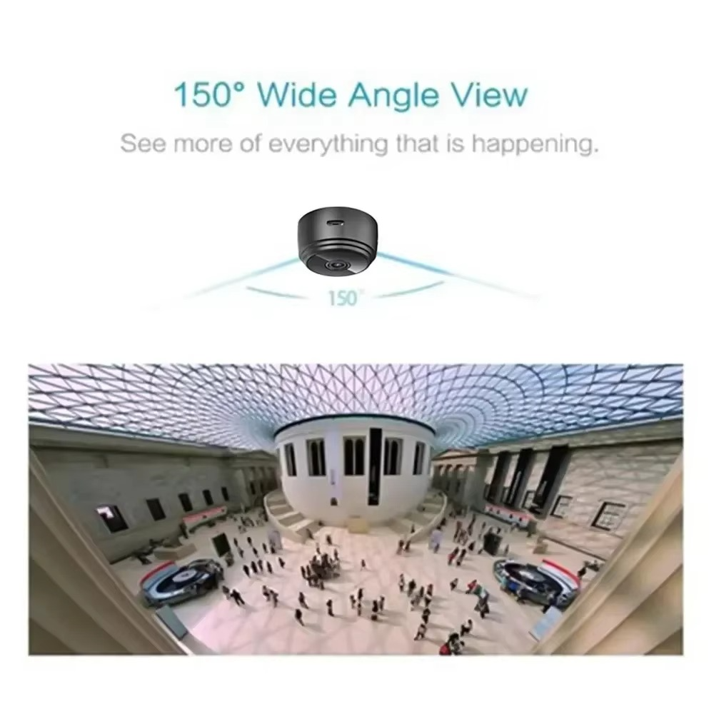 Norvo | Kompakt HD 720P Trådløs Mini Smart Sikkerhetskamera med Mobilovervåkning