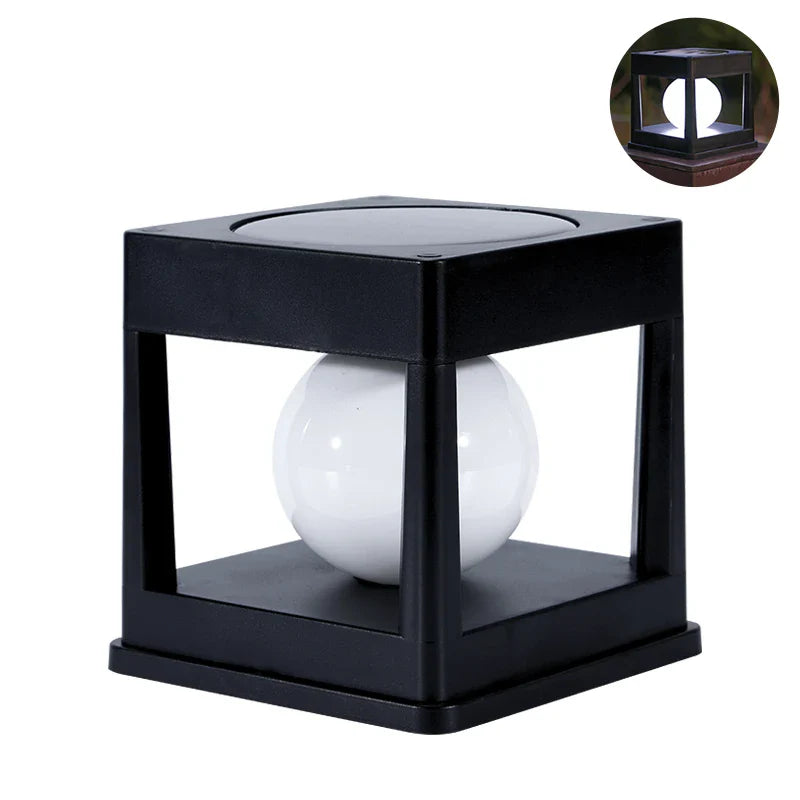 Norvo | Solhage Lantern LUMOVIA DuoLight | 2 Lysfarger | IP65 Vanntett | For Bakke, Terrase & Staketmontering | 11,8 x 11,8 x 11,5 cm