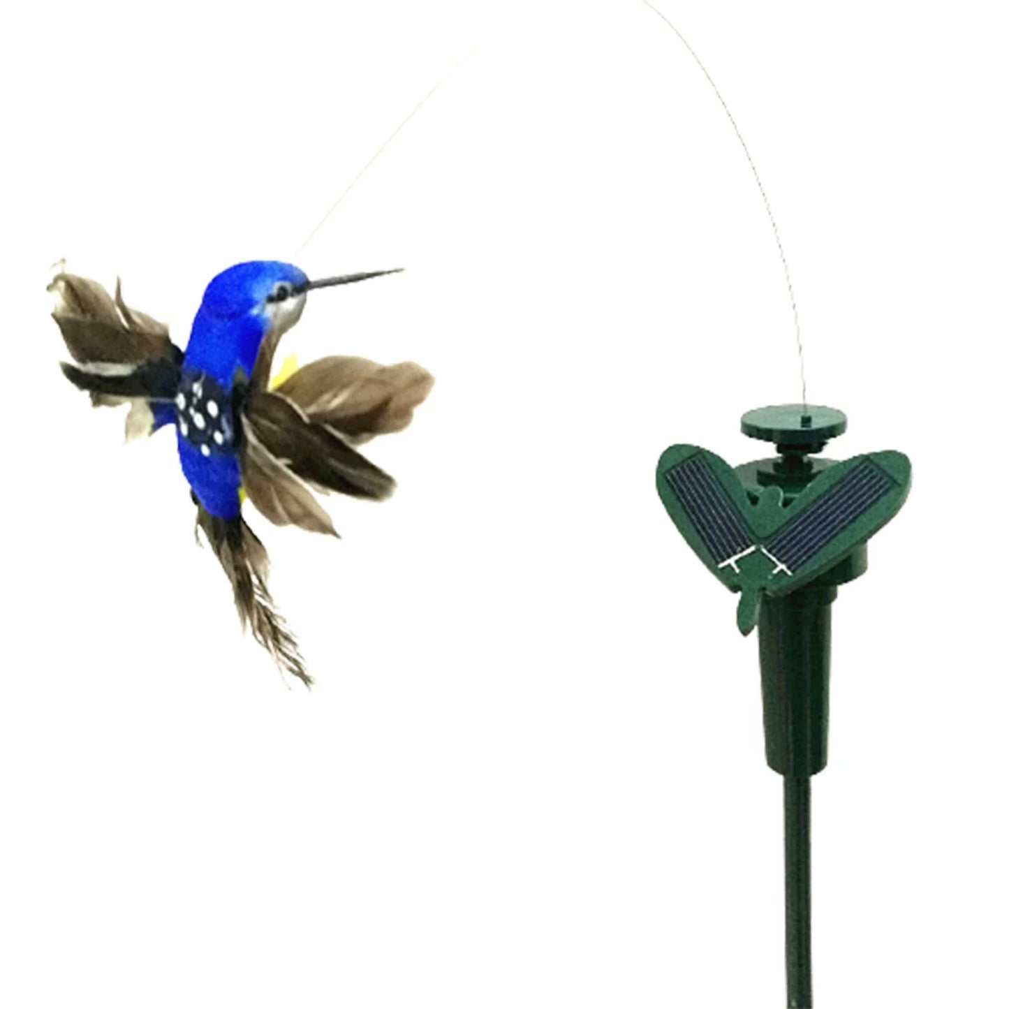 Norvo | SOLAVIA Solsikke Hage Stake | Med roterende Sommerfugl eller Kolibri | Soldekor for Hage & Potteplanter | 20×20×10 cm