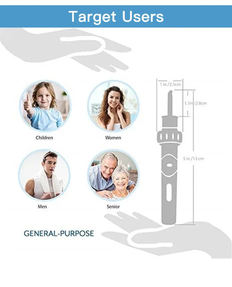 Norvo | Øre renser med LED lys for barn – Skånsom ørepleie for babyer og småbarn