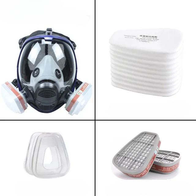 Norvo | Full Face Respirator Maske med Antidugg Linse og Industrielle Gassfiltre