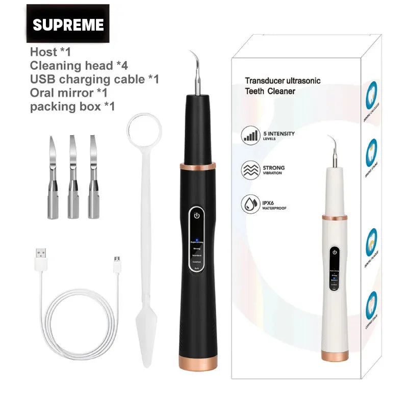 Norvo | DentoraSonic | Ultralyd tannpleieapparat for hunder og katter | 5-nivå tannsteinfjerner | USB-lading