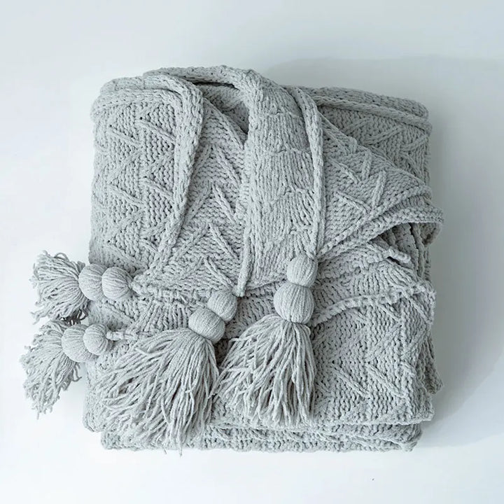 HeartCozy Blanket – Luxe Chenille Blanket with Heart Fringes Norvo