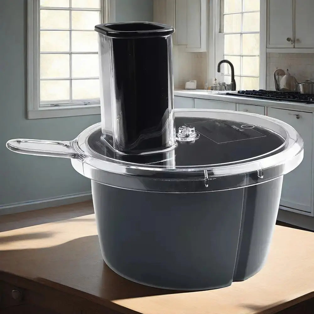 Norvo | MixWerk Thermomix Kuttesett for TM6 & TM5 | Grønnsakskutter & Rivjern | Skjæretilbehør for reddiker & søtpoteter | Tilbehør med beholder