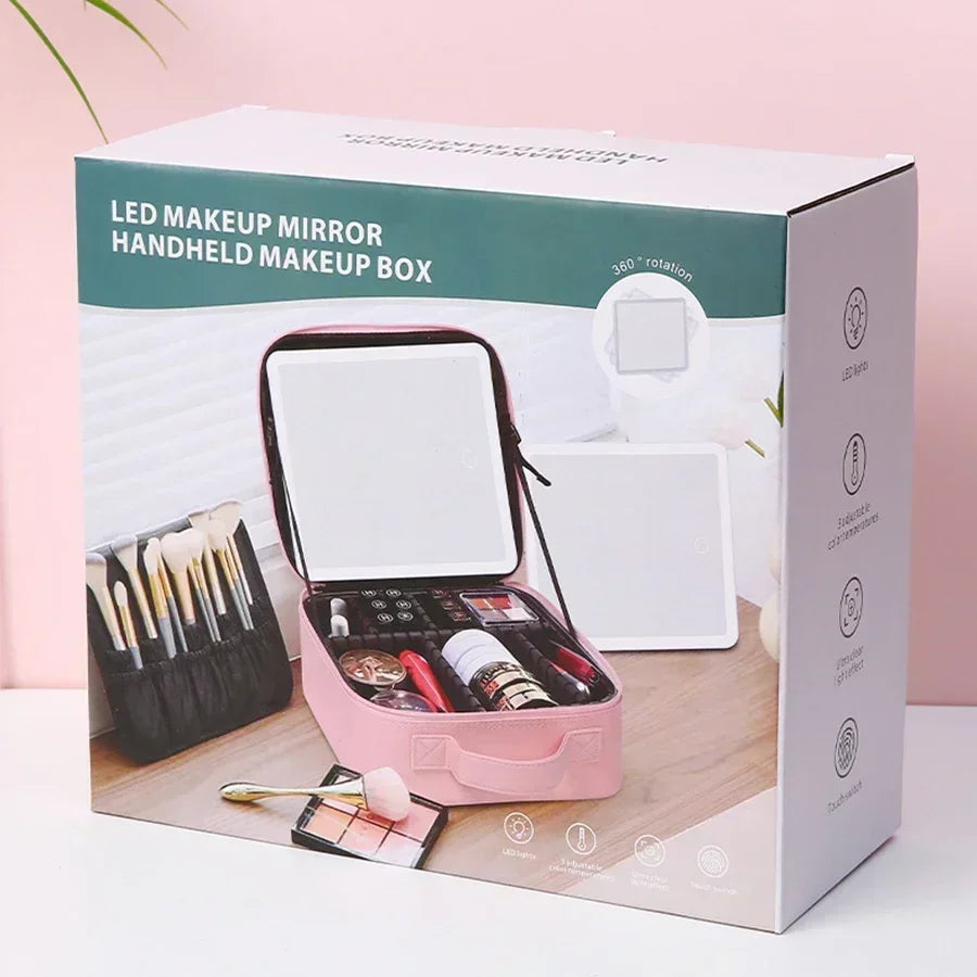 Norvo | LED Speil Reise Sminke Organizer Bag