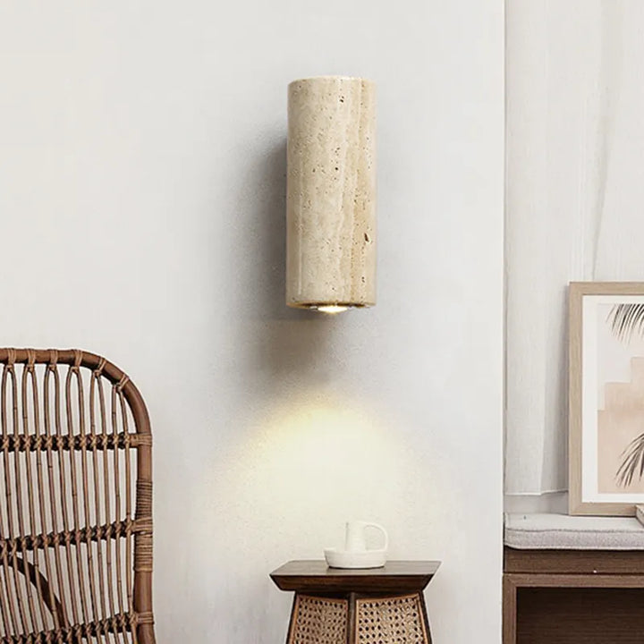 Norvo | Moderne Naturlig LED Vegglampe laget av Travertin