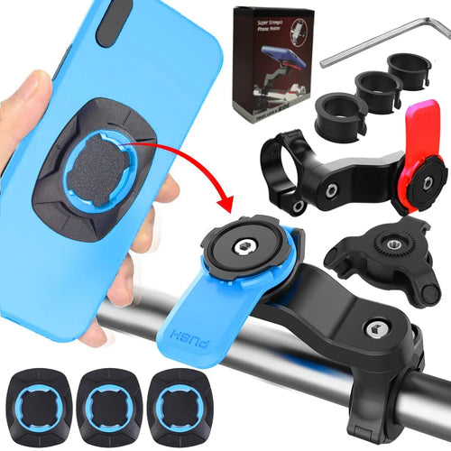 Norvo | RIDELOCK Pro Mount | Støtsikker Telefonholder for Sykkel & Motorsykkel | 360° Rotasjonsbar | For 4.7–7.2