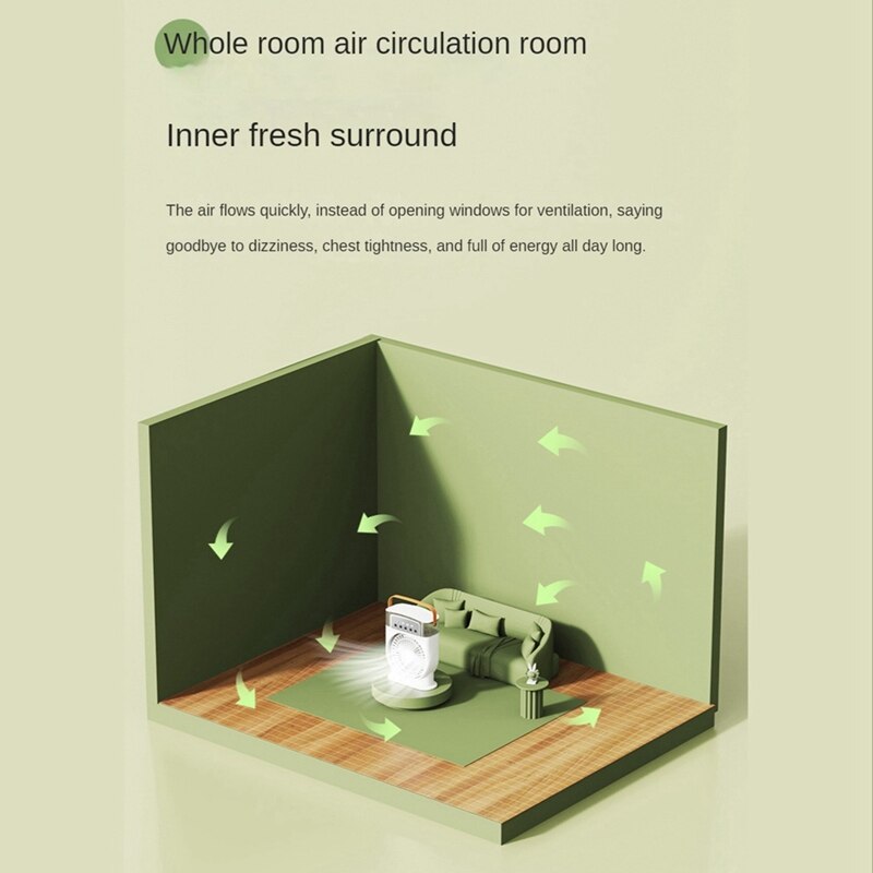 Norvo | Bærbar Mini Luftfukter Sommerbrise Luftkjøler