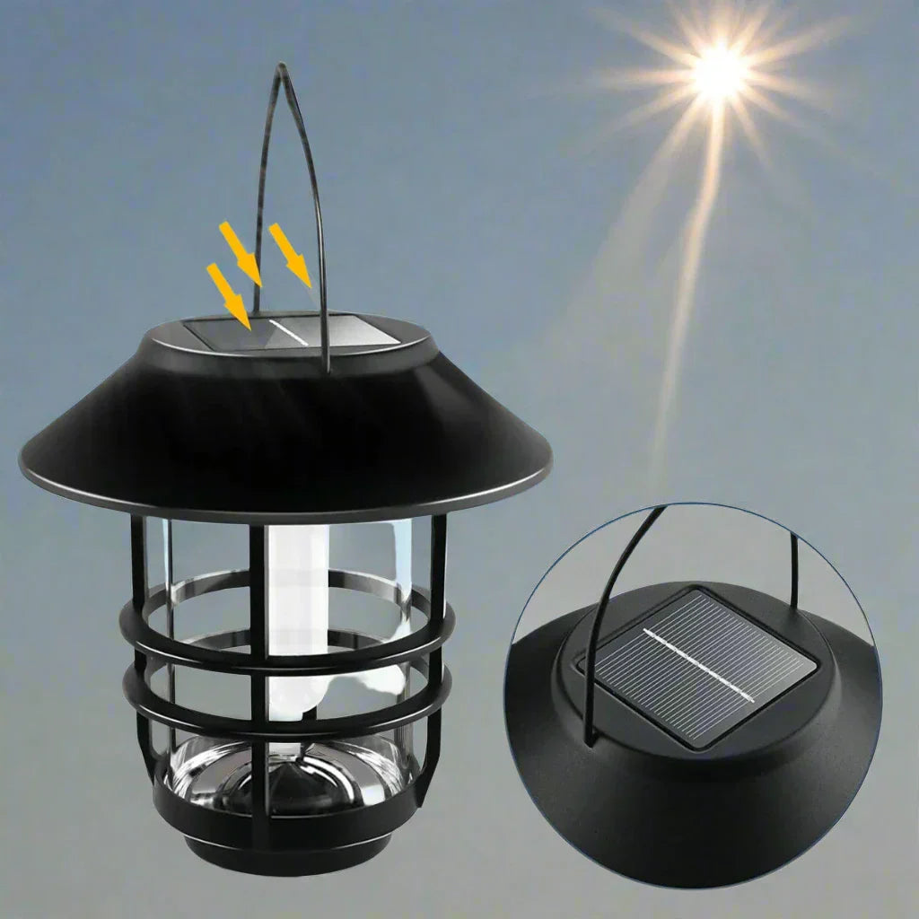 Norvo | Solarmoderne Trådløs Vanntett Blafrende Solflamme Lantern Lys | - WallLant